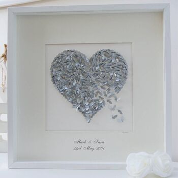 Butterfly Silver Wedding Anniversary Framed Print, 5 of 5