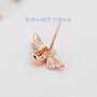Sterling Silver Tiny Bumble Bee Stud Earrings, thumbnail 5 of 12
