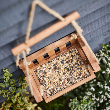 Personalised Garden Swing Hanging Bird Feeder, 5 of 9