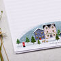 A4 Letter Writing Paper With Snowy Village, thumbnail 2 of 4