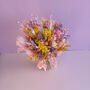 Pastel Dried Flower Bouquet Pink, Yellow And Purple, thumbnail 6 of 7