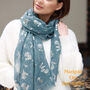 Personalised Rose Gold Foil Birth Flower Scarf, thumbnail 3 of 11