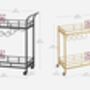 Drinks Trolley Bar Cart Serving Trolley Cart, thumbnail 2 of 5