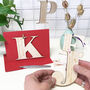 Personalised Initial Letter Valentines Card, thumbnail 2 of 12