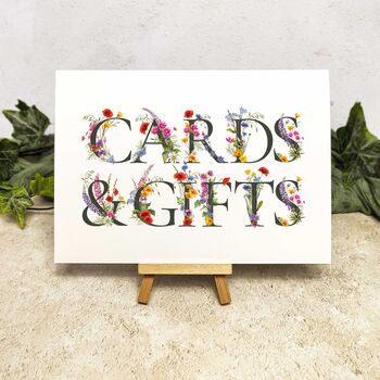 Floral Cards And Gifts Wedding Sign, 2 of 2