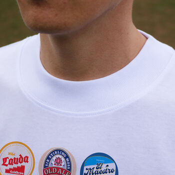 Formula One Legends Beer Mat Oversized T Shirt, 10 of 10