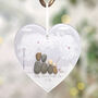 Personalised ‘Love At Christmas’ Christmas Family Pebble Heart Hanging Decoration, thumbnail 2 of 7