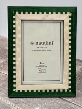 Natalini Dark Green Chequered Photo Frame, 2 of 4