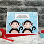 'Monkeys' Personalised Childrens Christmas Card, thumbnail 2 of 4