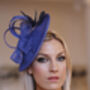 Navy Disk Hat Fascinator 'Lydia', thumbnail 4 of 8