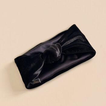 Velvet Knotted Satin Lined Headband 'Gifts For Her', 5 of 6