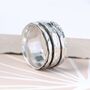 Personalised Textured Spinner Ring In Sterling Silver, thumbnail 6 of 12