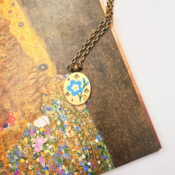 'Forget Me Not' Hand Enamelled Pendant Necklace, 4 of 7