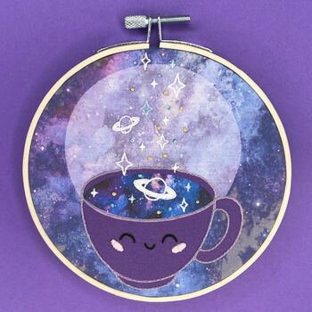 Space Tea Embroidery Kit, 2 of 9