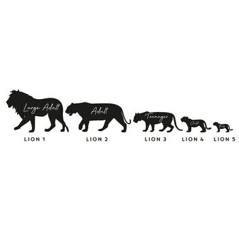 Personalised Lion Family Foil Print, 5 of 5