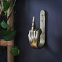 Gold Hand 'Middle Finger' Wall Hook, thumbnail 1 of 1