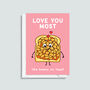 Funny Beans On Toast Valentine's Card, thumbnail 2 of 3