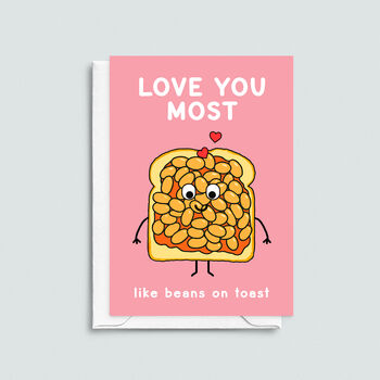 Funny Beans On Toast Valentine's Card, 2 of 3