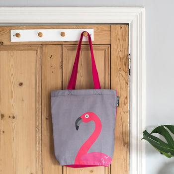 Pink Flamingo Tropical Tote Bag, 3 of 7