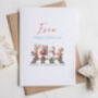 Cute Christmas Gang Personalised Christmas Card, thumbnail 3 of 4