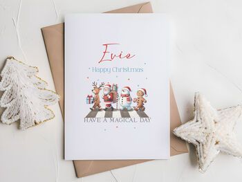 Cute Christmas Gang Personalised Christmas Card, 3 of 4