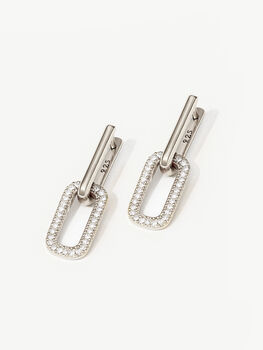 Gold Small Dangle Hoop Earrings With Charms, 6 of 8