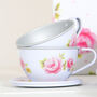Floral Tin Tea Set With Personalised Case, thumbnail 4 of 6