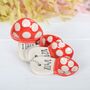 Set Of Four Ceramic Toadstool Measuring Spoons, thumbnail 1 of 3