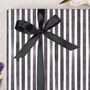 Three Sheets Of Black Striped Wrapping Paper, thumbnail 1 of 2