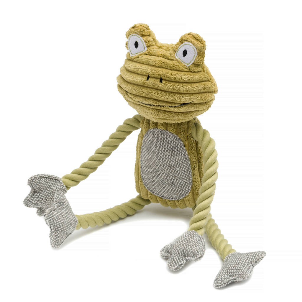 Fredrik Frog Dog Toy By Mutts And Hounds