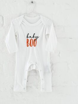 Child's Halloween 'Little Boo' Embroidered Sweatshirt Jumper, 5 of 5