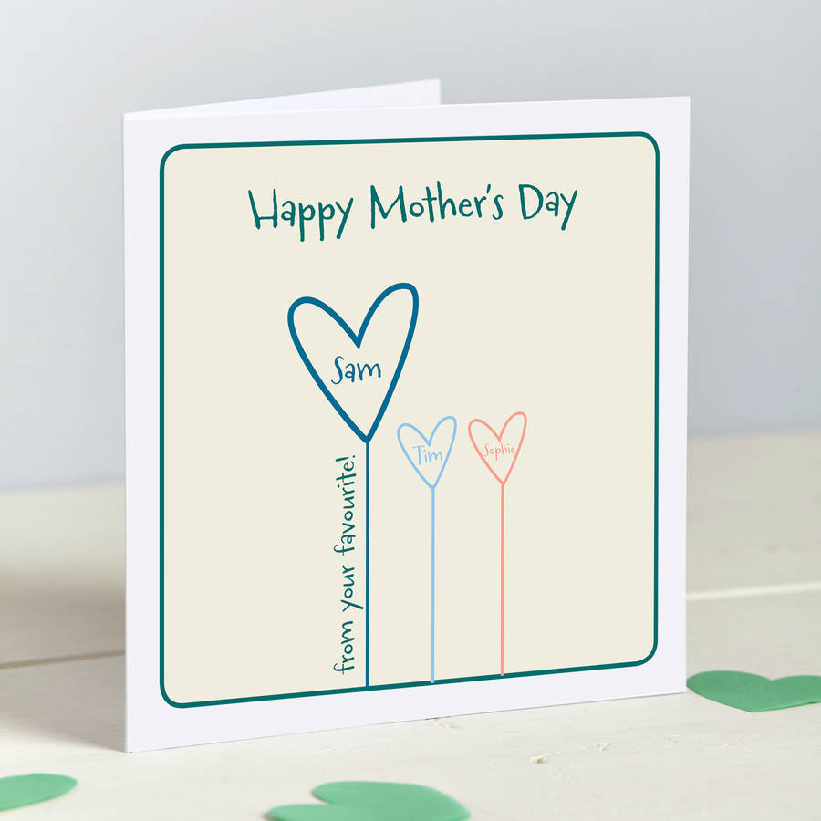 Favourite Sibling Mother's Day Card By Spotty N Stripy ...