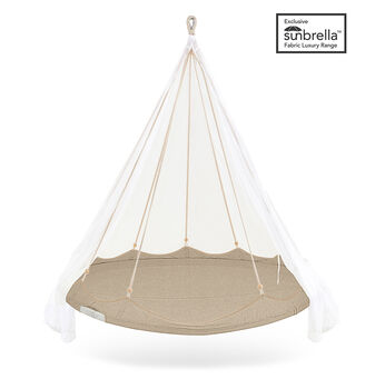 Outdoor Luxury Hanging Teepee Bed In Sand, 2 of 6
