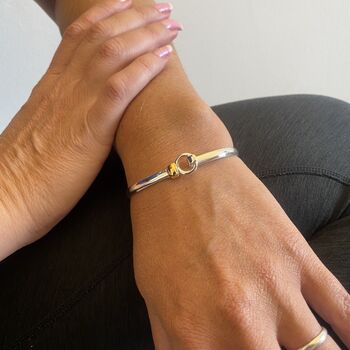 Personalised Bangle Bracelet Gift With Gold Vermeil, 2 of 9