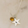 Birthstone Star Necklace, thumbnail 2 of 7