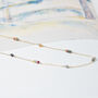 Multicolour Sapphire Dainty Chain Necklace, thumbnail 6 of 12