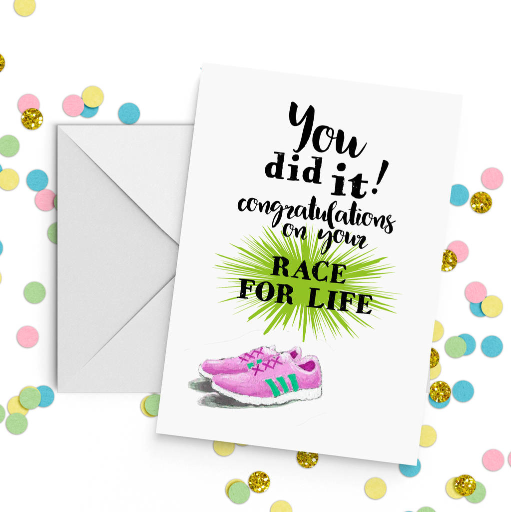running congratulations achievement card by giddy kipper congragulations