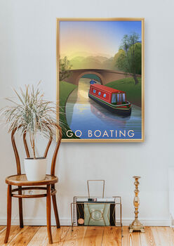 Go Boating Travel Poster Art Print, 5 of 8