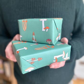 Mushroom Christmas Wrapping Paper, 2 of 7