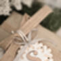 Personalised Initial Snowflake Ornament Or Stocking Tag, thumbnail 7 of 7