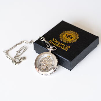 Skeleton Pocket Watch Silver; The Collingwood, 2 of 5