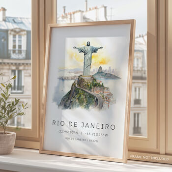 Rio De Janeiro Brazil Travel Illustration Poster, 2 of 7