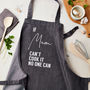 Personalised Grey Denim Can Cook It Apron, thumbnail 1 of 3
