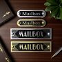 Mailbox Metal Door Sign Art Deco Or Modern, thumbnail 6 of 6