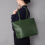 Weaving Vegan Leather Tote, thumbnail 1 of 12