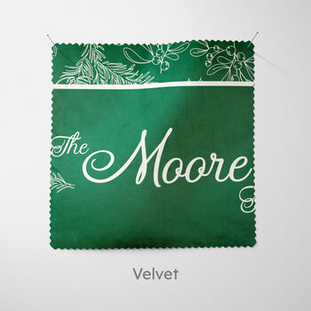 Personalised Green Holly Christmas Cushion, 7 of 7
