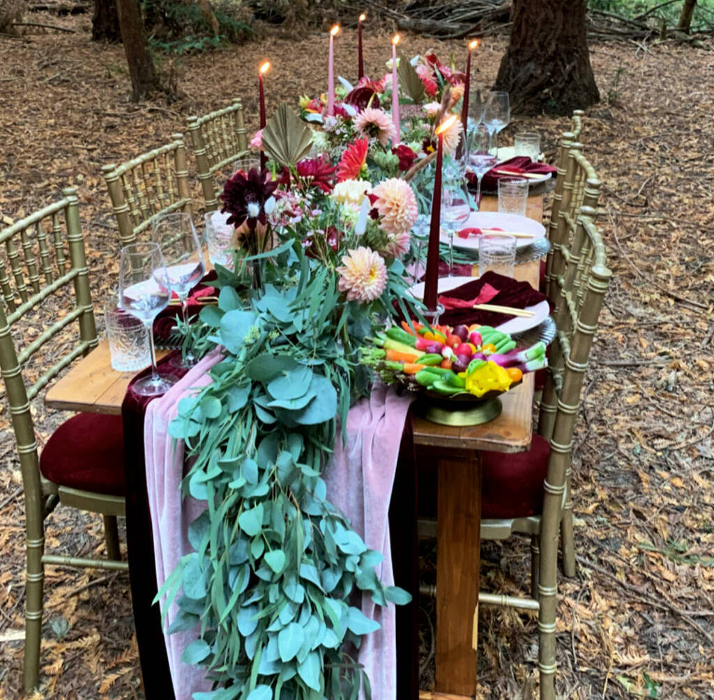 Velvet Table Runner And Napkins By Magpie Decor