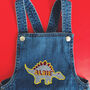 Personalised Dinosaur Embroidered Baby Dungarees, thumbnail 6 of 6