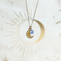 Moon And Birthstone Star Charm Necklace, thumbnail 5 of 8