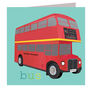 London Bus Greetings Card, thumbnail 3 of 4